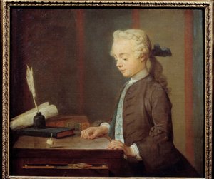 Totonské dítě. Auguste Gabriel Godefroy (1728-1813) Dítě hrající si totona, má čtyři tváře, které jsou otočené jako vrchol. Obraz Jean Baptiste Simeon Chardin (1699-1779) 1738. Rozm. 0,67x0,76 m. od Jean Baptiste Simeon Chardin