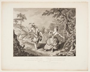 Scéna z opery "Sylvie" od Jean Baptiste Tilliard