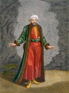 Bey, deska 37 ze „Sbírka jednoho sta tisků představujících různé národy Levanty“ od Charlese de Ferriola, vyryl Gerard Scotin (1671-1716), 1707-08 od Jean Baptiste Vanmour