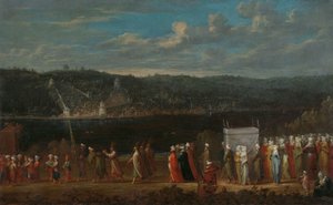 Svatební průvod na Bosporu, asi 1720-37 od Jean Baptiste Vanmour