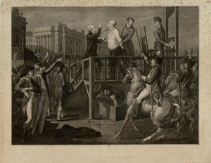 Poprava Ludvíka XVI. na Place de la Revolution dne 21. ledna 1793, cca 1794.