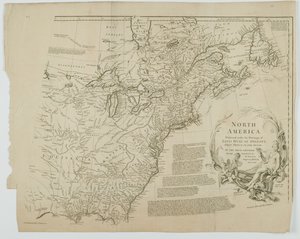 Severní Amerika, vyryl Richard William Seale, 1752 od Jean-Baptiste after dAnville