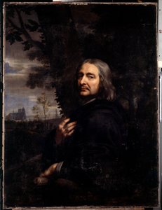 Philippe de Champaigne, strýc umělce (1602-1674) Kopie zmizelého autoportrétu. Obraz Jean Baptiste de Champaigne (1631-1681) 1668 Sun. 1,2x0,9m