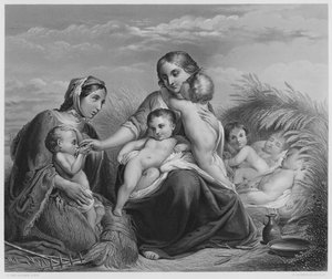 Charita, z obrázku v královské sbírce (rytina) od Jean Baptiste van Eycken
