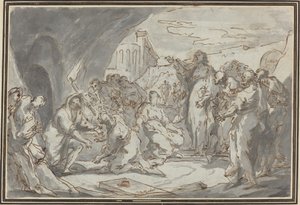Vzkříšení Lazara od Jean Baptiste van Loo