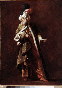 Obraz Imman z Velké mešity od Jeana Barbaulta (1718-1762) 1748 Sun. 66x49 cm Paříž, muzeum Louvre