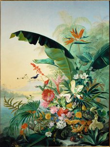 Exotické květiny (malba na plátně) od Jean Benner-Fries