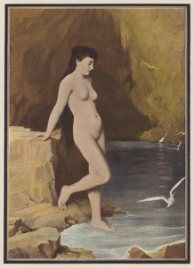 Nymfa v jeskyni (barva litho)