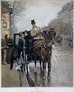 Elegantní žena v kočáru v Paříži: „My navrátilci“ - ilustrace Jean BERAUD (1849 - 1935), konec 19. století. od Jean Beraud