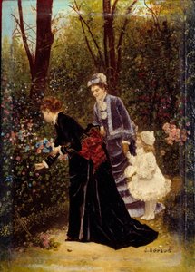 Na zahradě. Obraz Jeana Berauda (1849-1935) od Jean Beraud