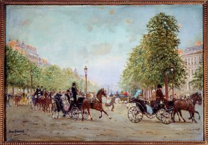 La promenade aux Champs-Elysees Obraz Jeana Berauda (1849-1935) 19. století. Rozměr 0,38 x 0,55 m Paříž, Carnavalet Museum od Jean Beraud