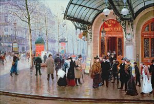 Mimo Vaudeville Theatre, Paříž od Jean Beraud