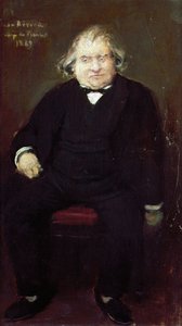 Portrét Josepha Ernesta Renana (1823-1892), francouzského historika, filosofa, filologa a spisovatele, od Jeana Berauda (1849-1935), Malba od Jean Beraud