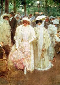 The Gardens of Paris, nebo The Beauties of the Night, 1905 (detail z roku 19977) od Jean Beraud