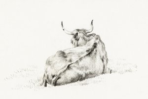 Ležící kráva (1815) od Jean Bernard