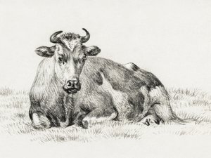 Ležící kráva (1825) od Jean Bernard