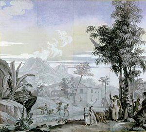 Odcházení na procházku, ilustrace z „Paul et Virginie“ od Henriho Bernardina de Saint-Pierre (1737-1814) 1823