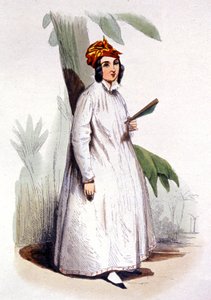 Die Kreolin, Französische Antillen, ca. 1850 (Gravur) von Jean Charles (1800-79) Pauquet