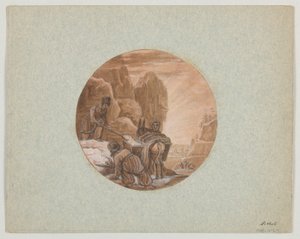 Design pro malovanou porcelánovou servírovací nádobu, Les Sorbets (Sorbets) od Service des Objets de Dessert (Dezertní služba) od Jean Charles Develly
