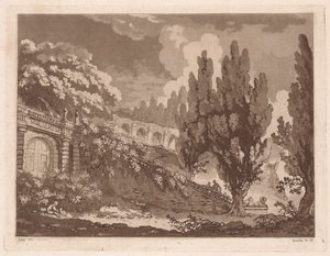 Schody v italské zahradě, 1766.