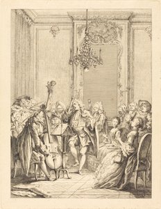 Koncert od Jean Claude Richard de Saint Non after Hubert François Gravelot
