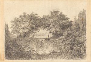 Malý park od Jean Claude Richard de Saint Non after Jean Honoré Fragonard