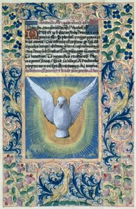 paní Lat. Q.v.I.126 f.90 Duch svatý, z „Knihy hodin Ludvíka d