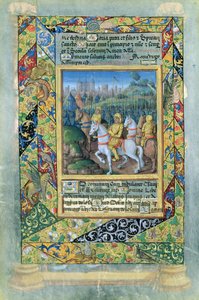 paní Lat. Q.v.I.126 fol.28v Armáda Izraelitů, z Knihy hodin Ludvíka dOrleans, 1490 od Jean Colombe