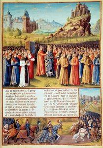 Druhá křížová výprava (1147-1149): Král Ludvík VII. řekl, že Mladí (1120-1180) berou kříž ve Vezelay za přítomnosti svatého Bernarda de Clairvaux (San Bernardo di Chiaravalle) (1090-1153) a předvečer Versailles dne 31. /03/1146. Mnoho baronů také vzalo