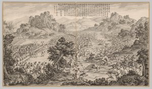Velké vítězství u Huermanu: z bitevních scén potlačení povstání..., c. 1765-1774.