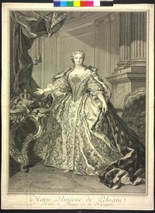 Maria Leszczynska (lept) od Jean Daullé