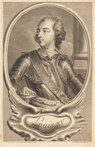 Ludvík XV od Jean Daullé after Jean Baptiste Lemoyne II