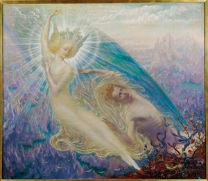 Anděl nádhery (malba na plátně) od Jean Delville