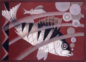 Fish, cca 1925 (kvaš, pero a inkoust na papíře)