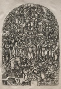 Apokalypsa: Nespočetný zástup, který stojí před trůnem, 1546-1556. od Jean Duvet