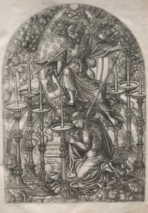 Apokalypsa: Svatý Jan vidí sedm zlatých svícnů, 1546-1556. od Jean Duvet