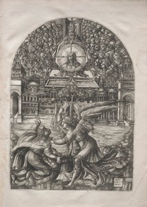 Apokalypsa: Anděl ukazuje svatého Jana fontánu živé vody, 1546-1556. od Jean Duvet