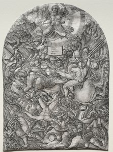 The Apocalypse: The Angel in the Sun Calling the Birds of Prey, 1500s. od Jean Duvet