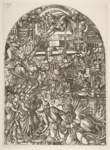The Measurement of the Temple, z Apocalypse.n.d. od Jean Duvet