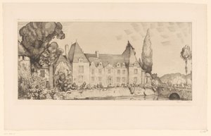 Pohled na hrad na vodě Vue du Château de Villaines
