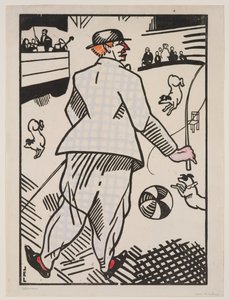 Klaun se psy (Le Clown aux Chiens) od Jean Emile Laboureur
