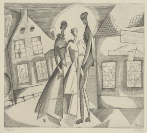 Večer na vesnici od Jean Emile Laboureur