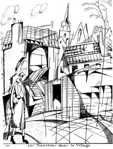 Příkopy na venkově, 1916.