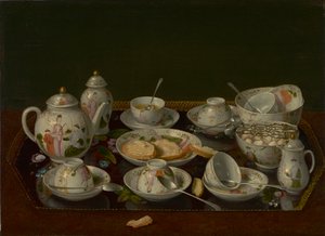 Still Life: Tea Set, c.1781-3 (olej na plátně připevněno na desce)