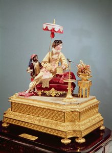 Automat Lekce zpěvu, 1844 (kombinovaná technika) od Jean Eugene Robert