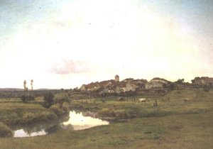 Saone v Lironcourt, Vosges od Jean F. Monchablon