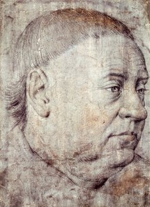 Kresba pro portrét Guillauma Jouvenela des Ursins, kancléře Karla VII. od Jeana Fouqueta (kolem 1415-cca 1481) od Jean Fouquet