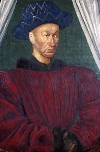 Portrét Karla VII. (malba) od Jean Fouquet