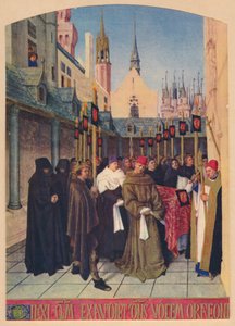 Pohřeb Etienna Chevaliera, c1455, 1939 od Jean Fouquet