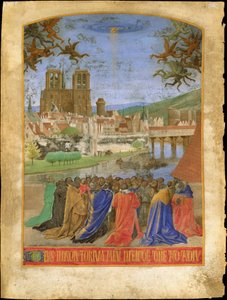 Pravá ruka Boží chránící věřící proti démonům, ca. 1452-1460.